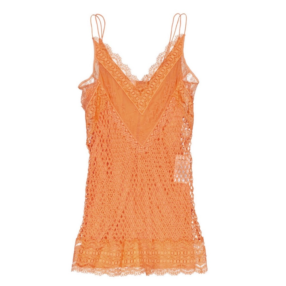 Orange Burberry Lace Dress NWT